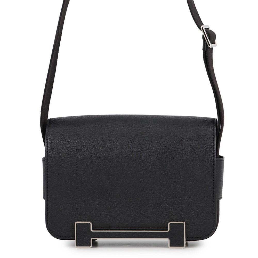 Hermes Shoulder Bag Geta Black Chevre Mysore W Stamp HERMES Handbag